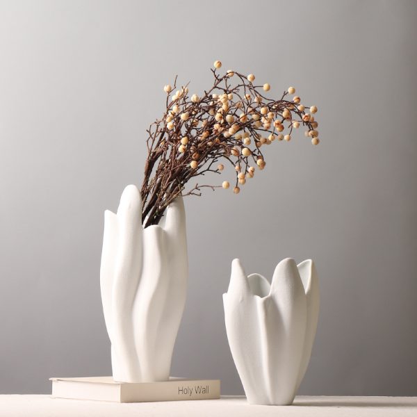 unique hand shaped ceramic vases for home & hotel decor ideal for flower arrangements