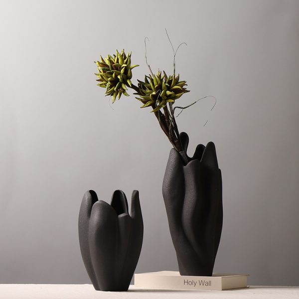 unique hand shaped ceramic vases for home & hotel decor ideal for flower arrangements