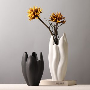 unique hand shaped ceramic vases for home & hotel decor ideal for flower arrangements