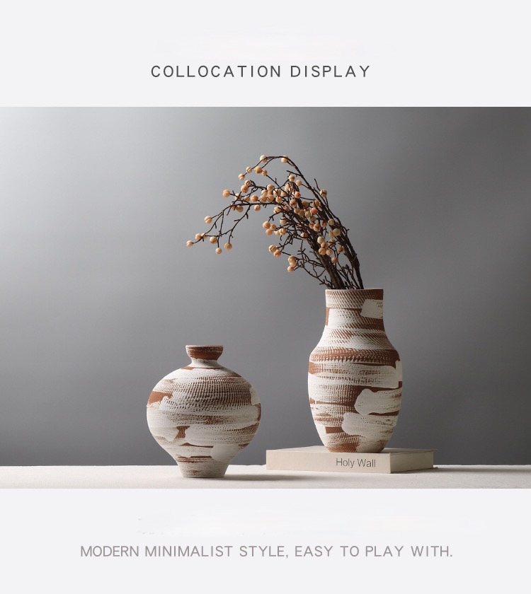 handcrafted earth toned abstract ceramic vases set artistic decor for home, office, living room, and gallery displays
